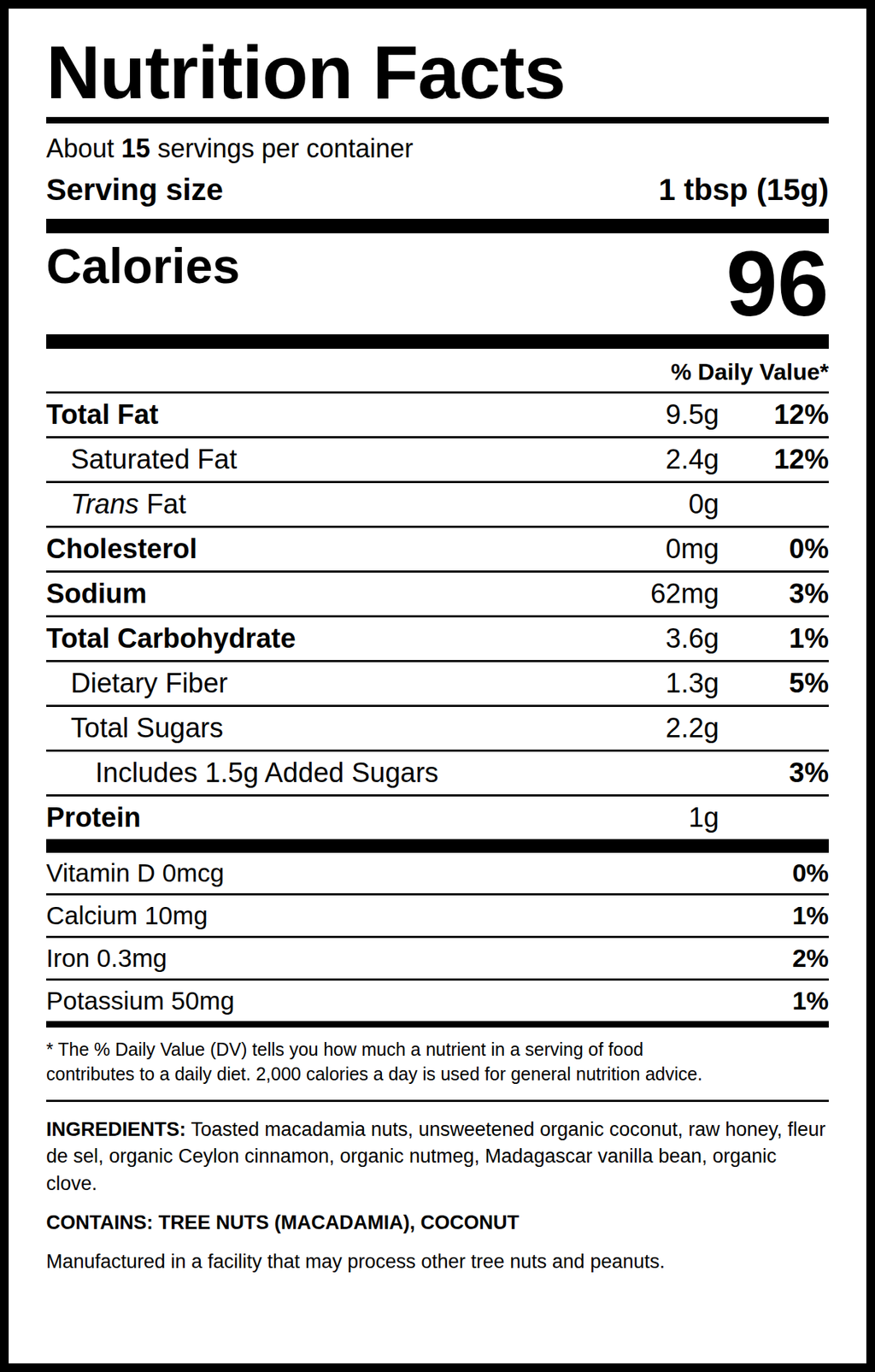 Christmas in Puerto Rico Coquito nutrition facts and ingredients