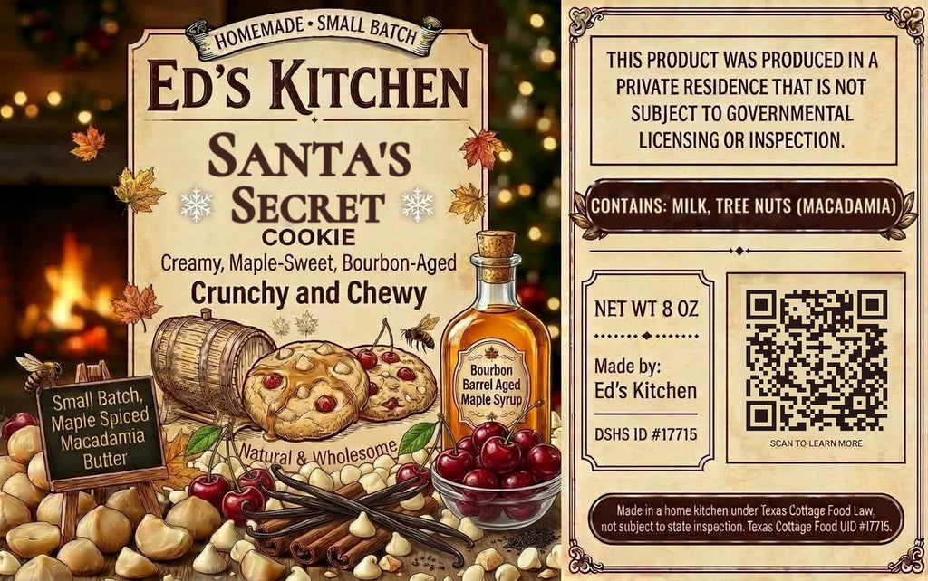 Santa's Secret Cookie label