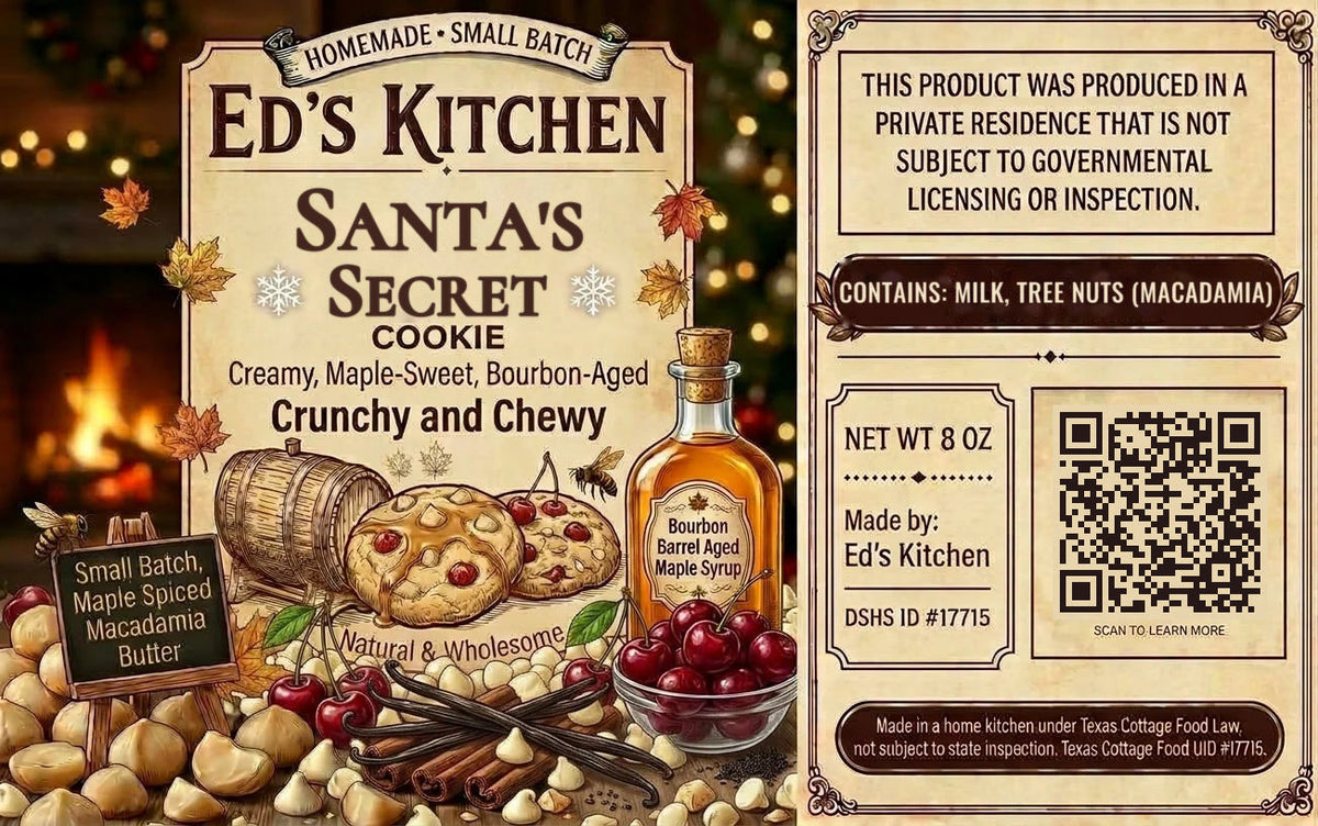 Santa's Secret Cookie label